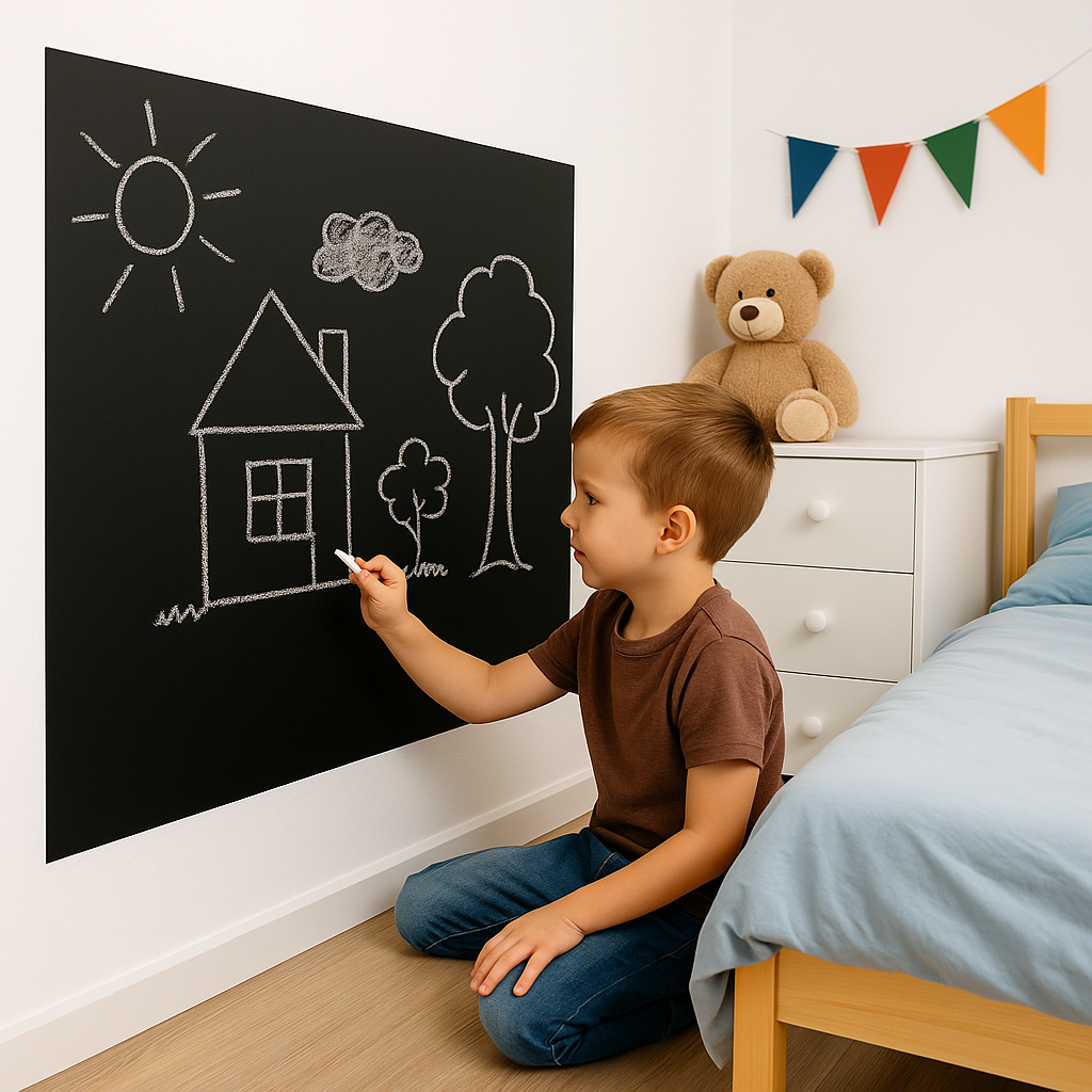 PIZARRA PLEGABLE PARA TIZA ADHESIVA